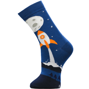Image of Rocket to the Moon sock